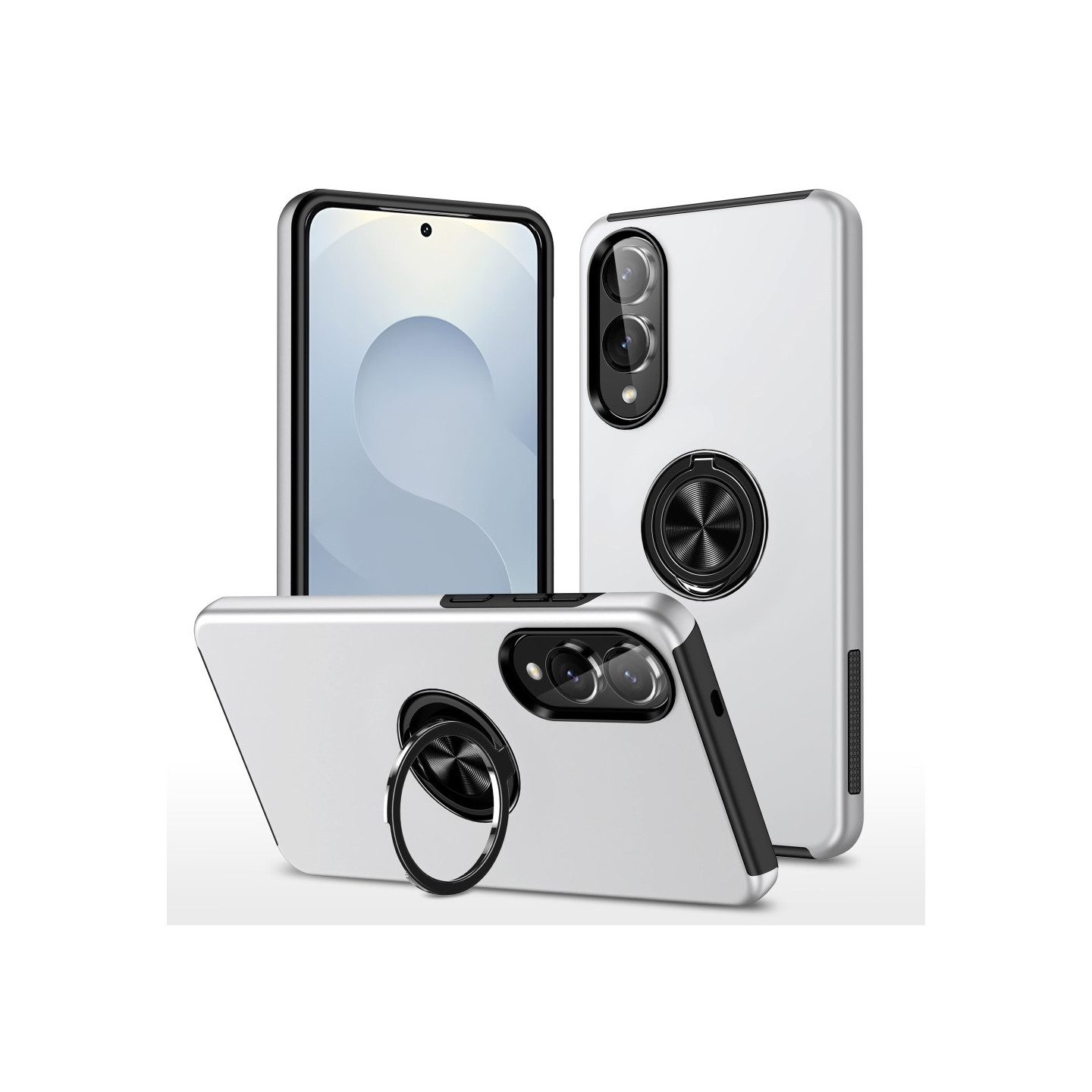 Til Samsung Galaxy S25 Edge Hybrid Deksel Med Fingerring