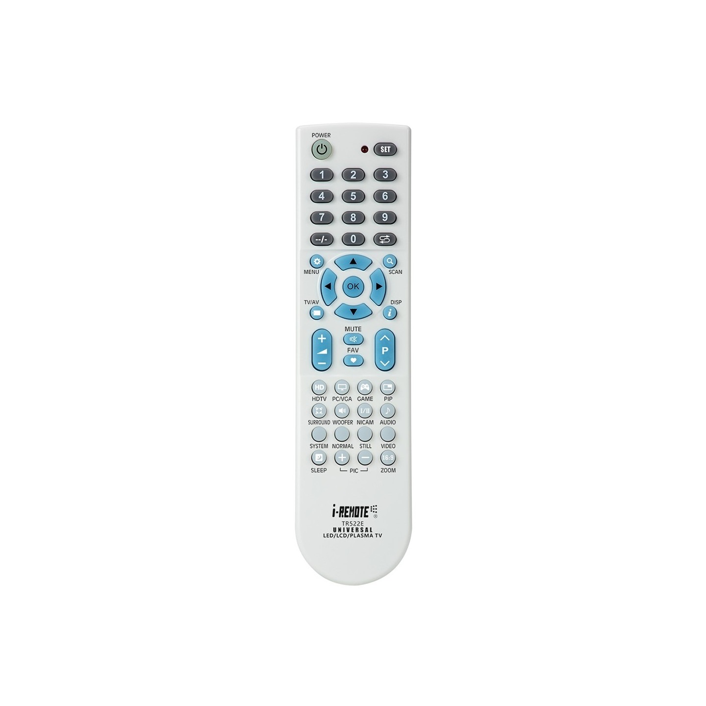 Fjernbetjening I-REMOTE TR522E Universal TV-fjernbetjeningsudskiftning