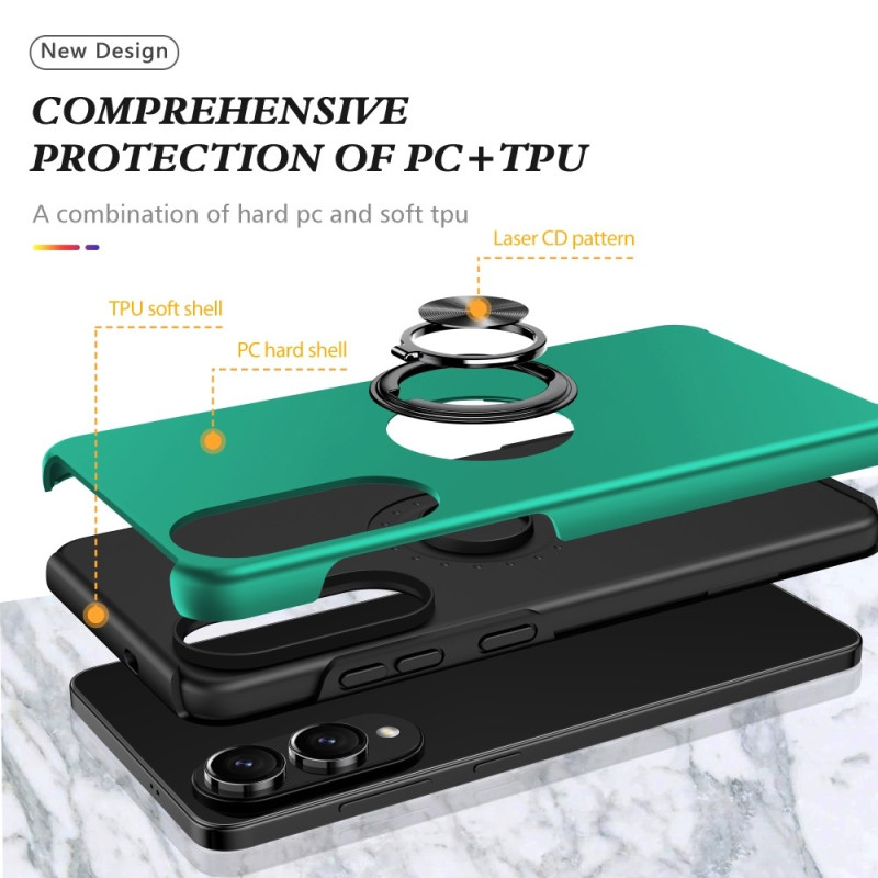 Samsung Galaxy S25 Edge Finger Ring Kickstand Hybrid Case