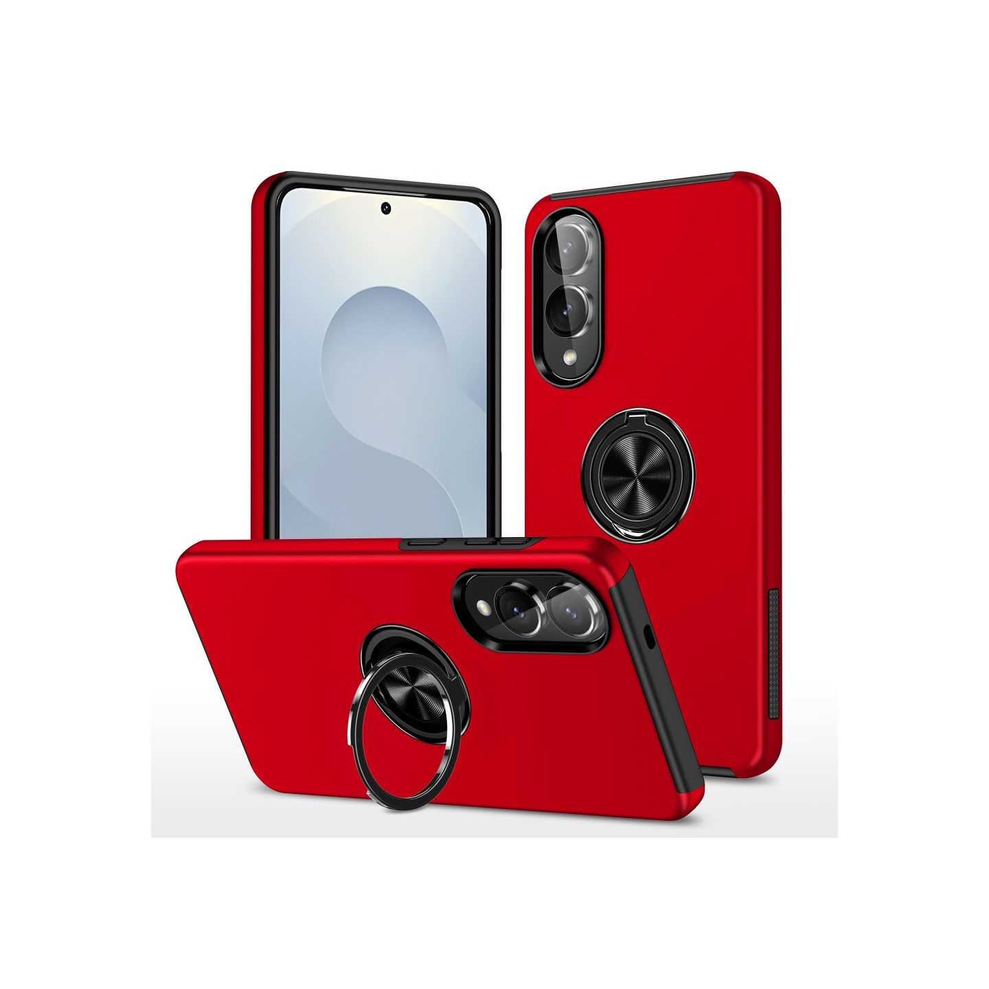 Til Samsung Galaxy S25 Edge Hybrid Deksel Med Fingerring