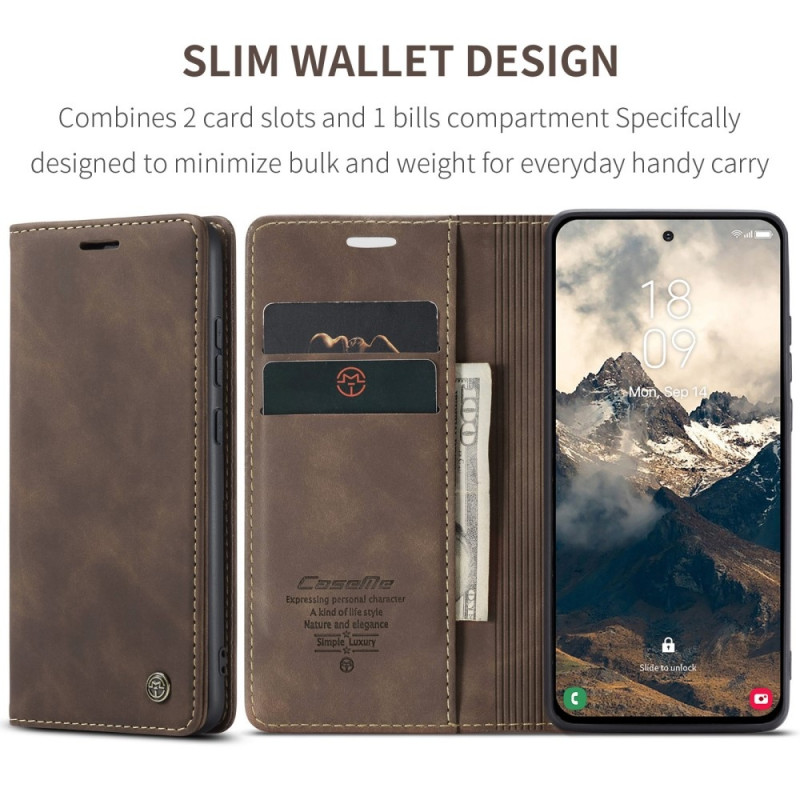 CASEME Retro Wallet Case for Samsung Galaxy S25 Edge