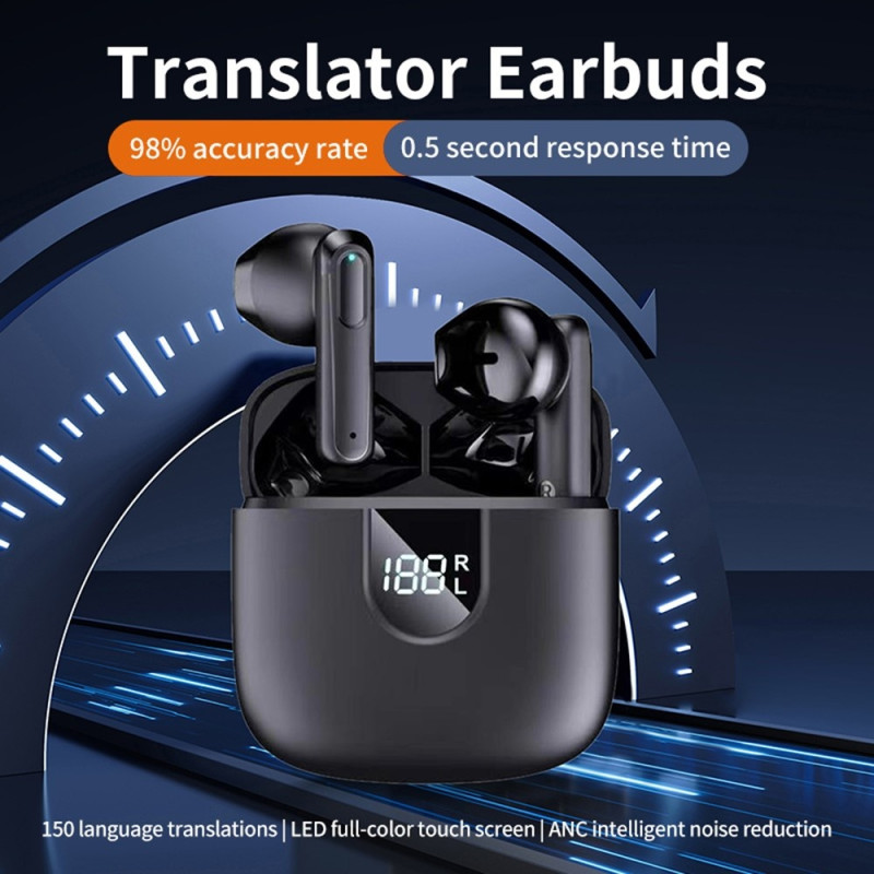 A18 150 språk Translation Översättare Smart Voice Bluetooth In Ear-hörlurar