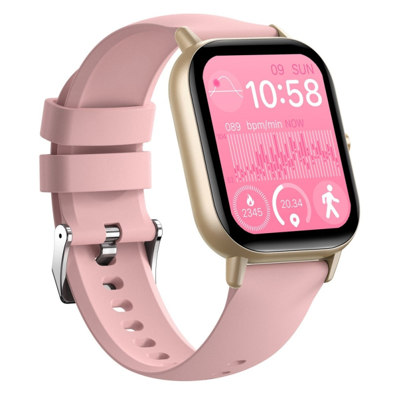 Smart Watch 2,01" suuren näytön kuntomonitori Sports Bluetooth-älykello - Vaaleanpunainen