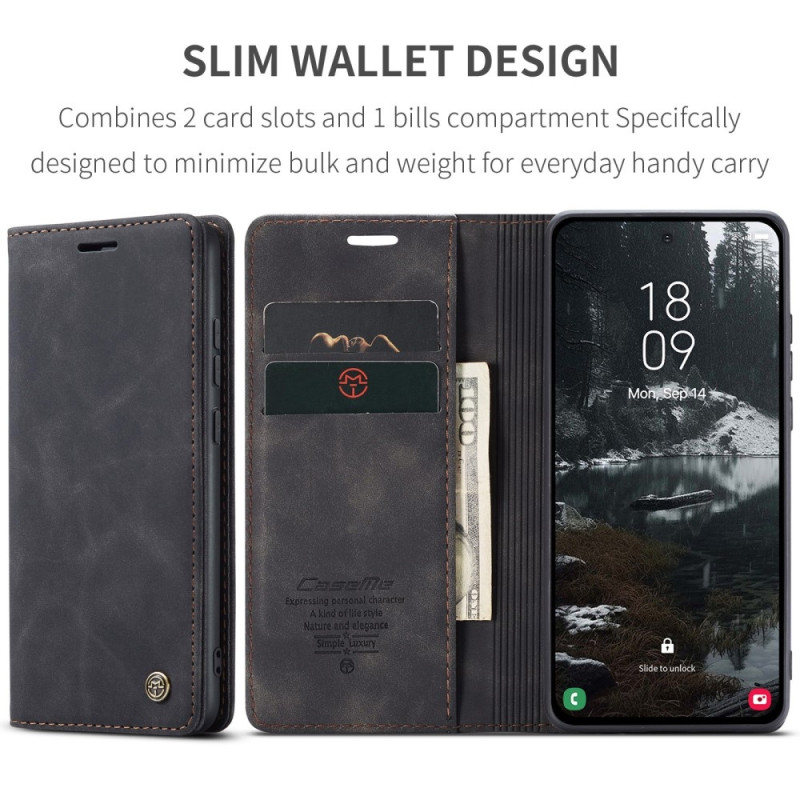 CASEME Retro Wallet Case for Samsung Galaxy S25 Edge
