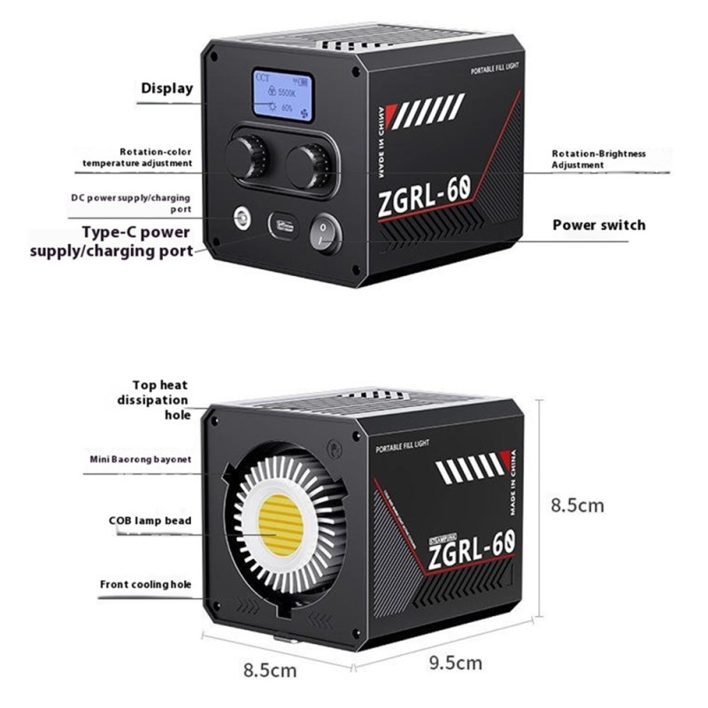 Video Light LED High Power Fill Light Photography Video Shooting Stage Light