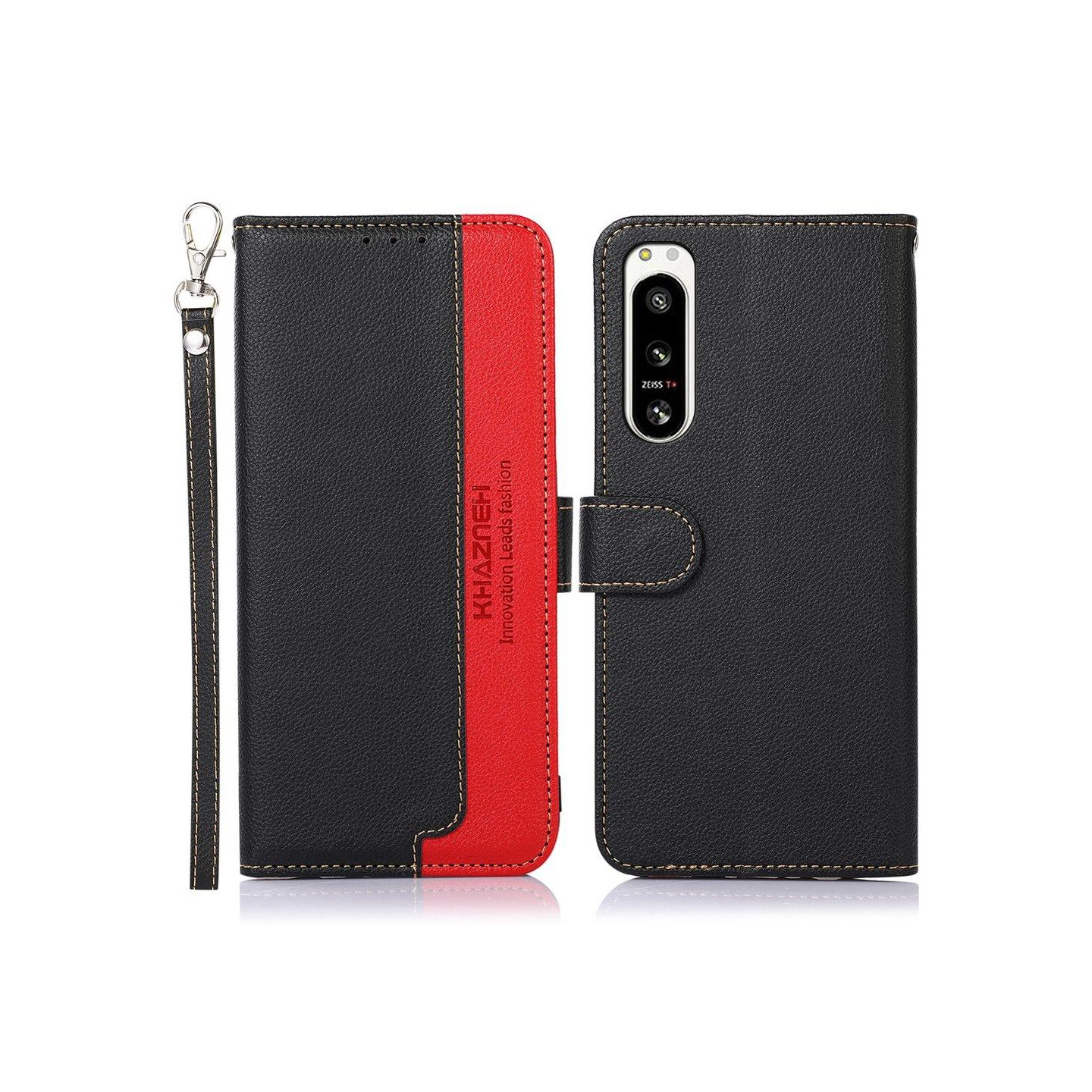 KHAZNEH telefoncover til Sony Xperia 5 IV - sort - rød