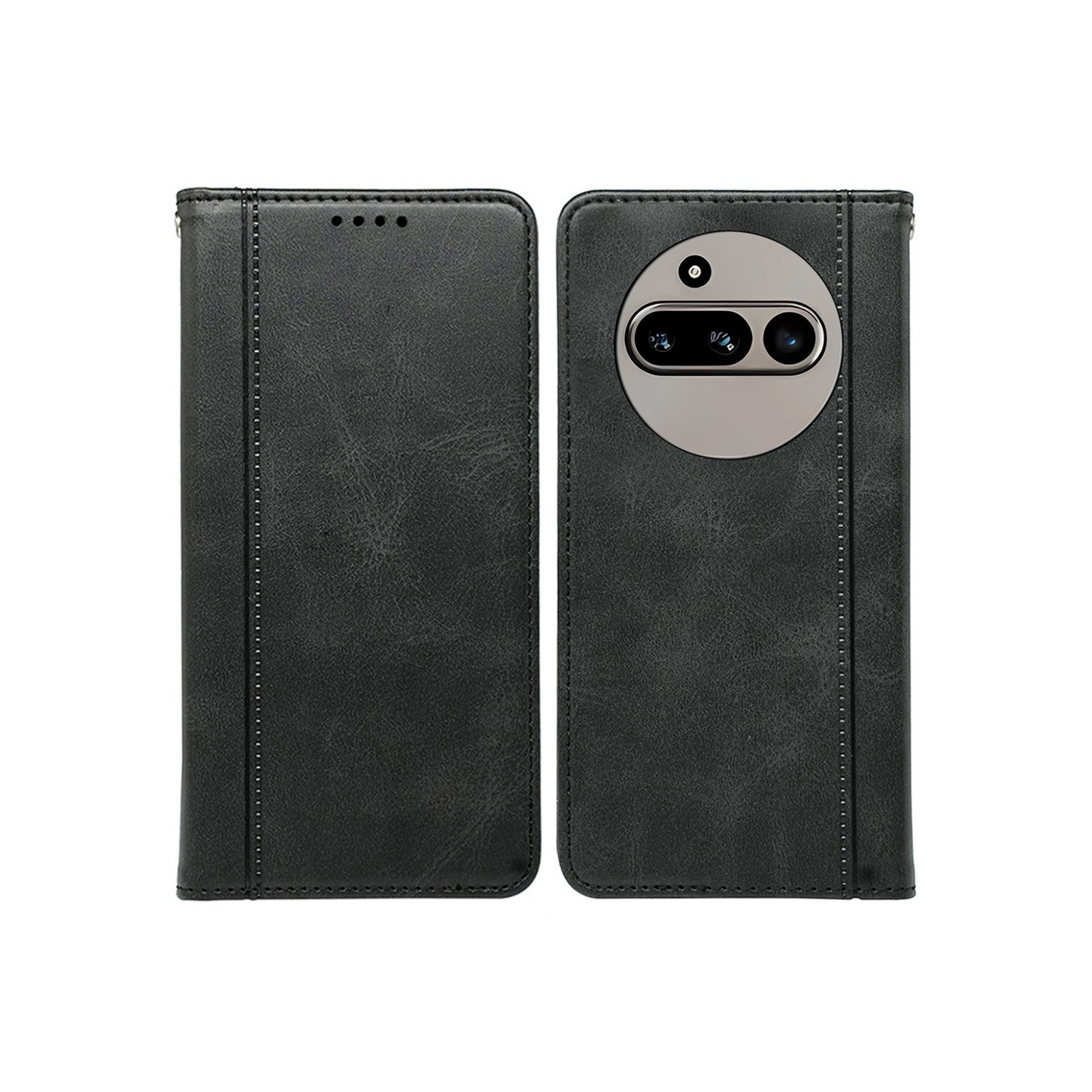 Till Nothing Phone (3a) Fodral med dold magnetstängning - Svart