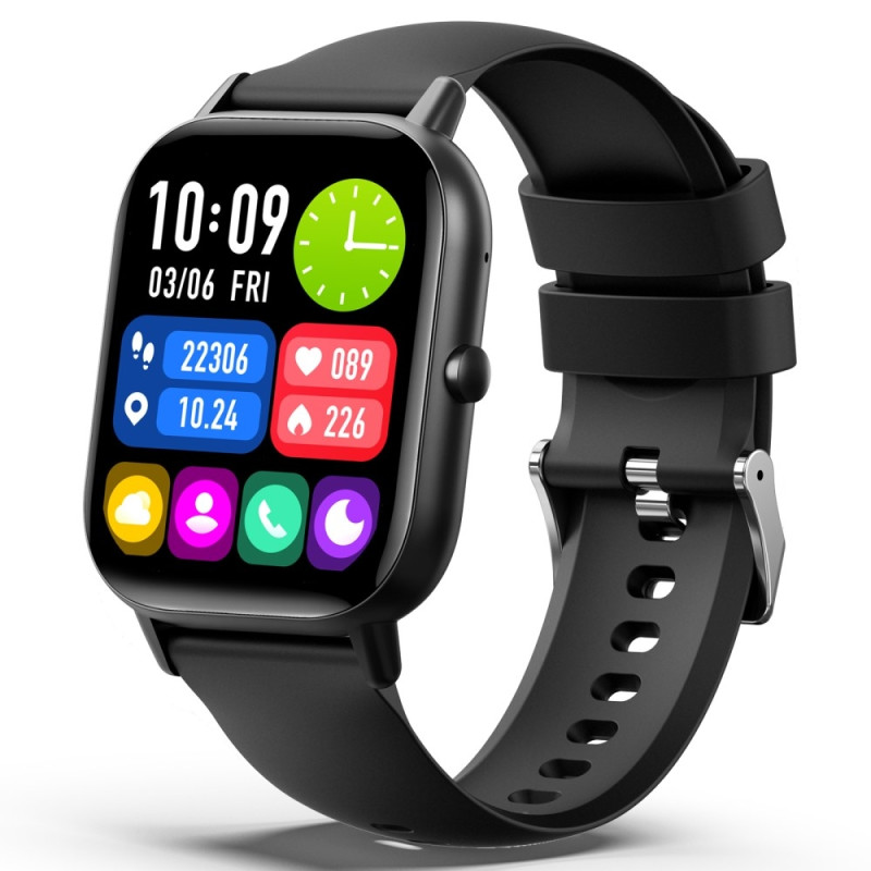 Smart Watch 2.01" Large Screen Health Monitor Sports Bluetooth Smartwatch - Black
