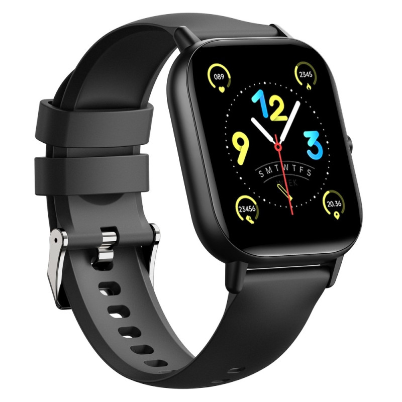 SmartKlocka 2,01" Stor skärm Hälsomonitor Sport Bluetooth Smartwatch - Svart