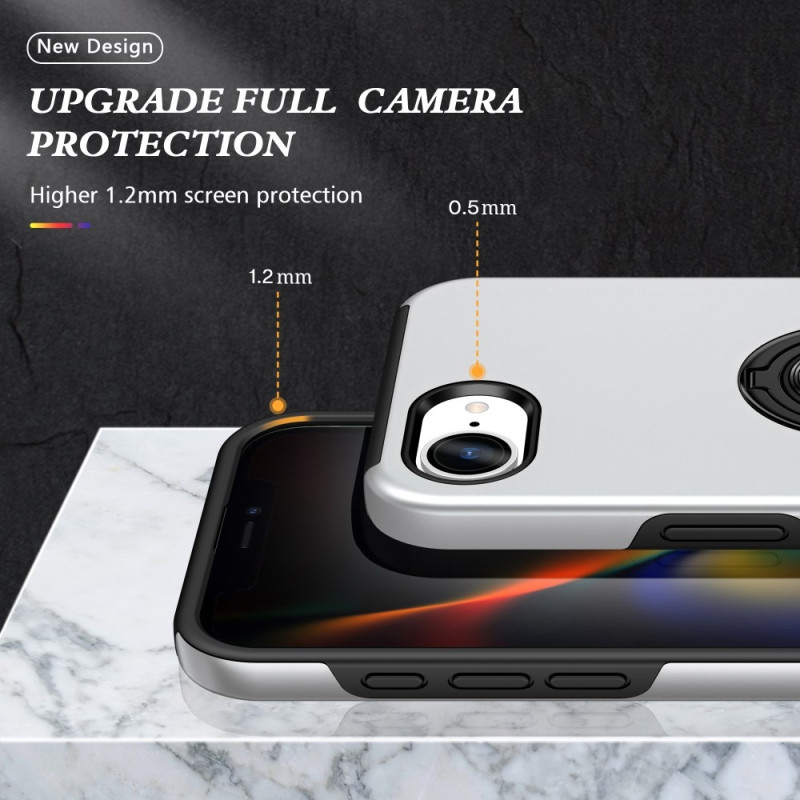 For iPhone 16e Hybrid-deksel med Fingerring