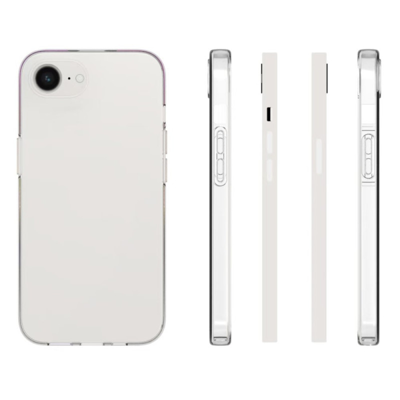 For iPhone 16e Clear TPU Anti-Scratch Phone Case + 2.5D Arc Edge Screen Protector