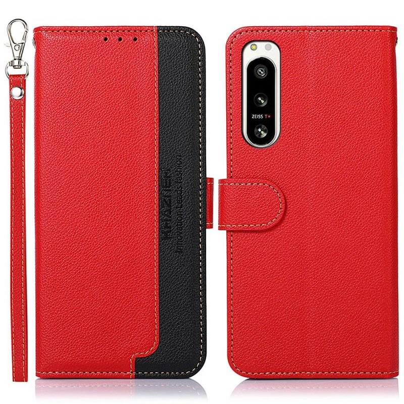 KHAZNEH Phone Cover for Sony Xperia 5 IV - Red - Black