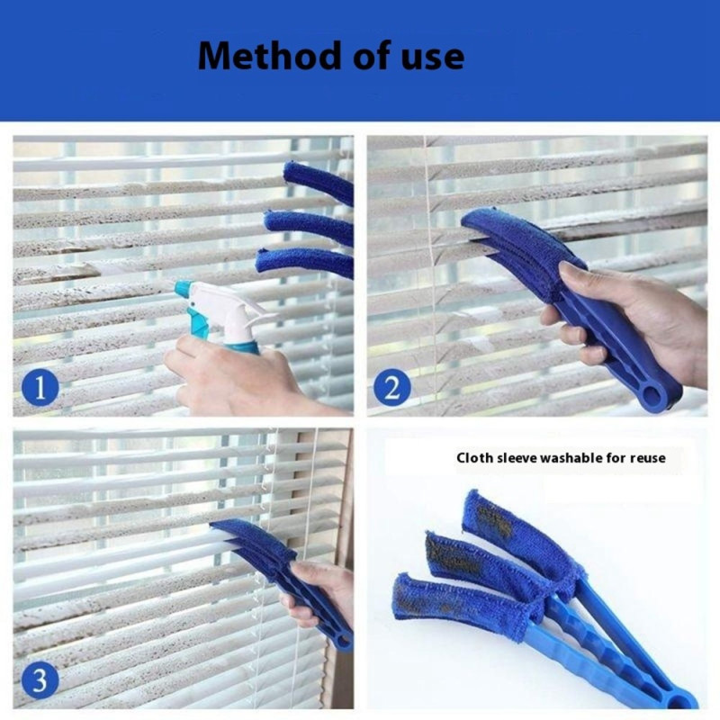 Rengøring Air Conditioning Grille Børste Vaskbar Vent Duster Med 2 Ekstraudstyr