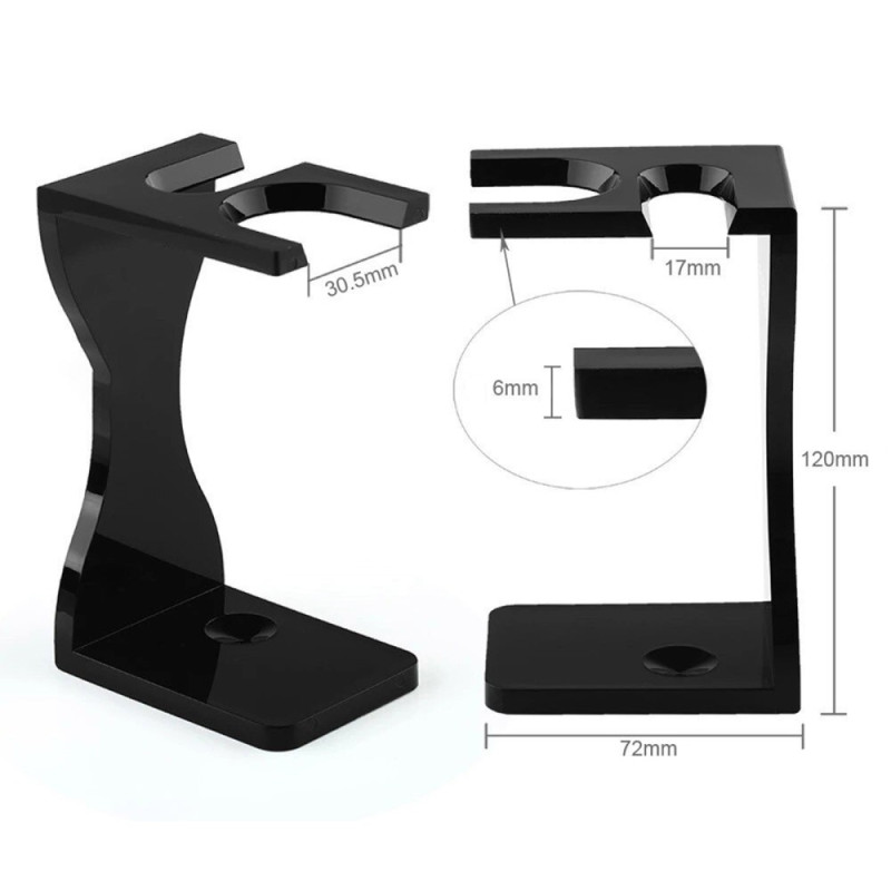 3in1-setti parranajoharjajalusta, ruostumatonta terästä oleva kulho partalle