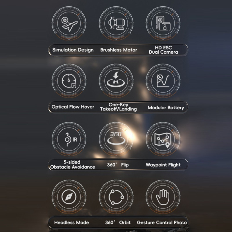 X38 DC-135 helikopteri droonikamera ilmavalokuvanelikopteri 2 paristot