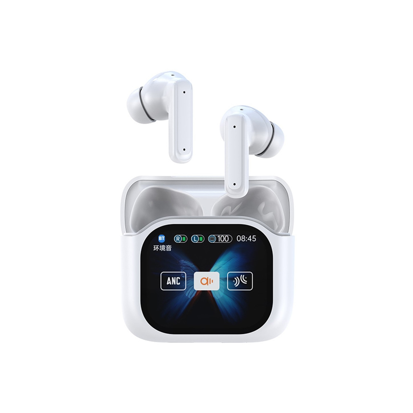 Kääntäjä 150 kielen käännös Smart Voice Bluetooth In Ear -kuulokkeet - Valkoinen