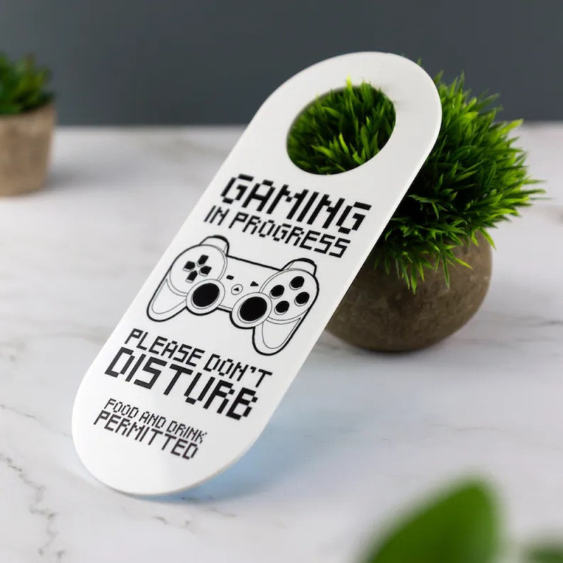 Gaming Gamer Vennligst Ikke Forstyrr Sign Door Soverom Game Room
