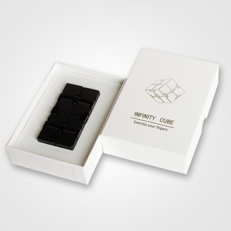 Fidget Spinner Infinite Cube Metal Stressaflastningsflipblok - Guld