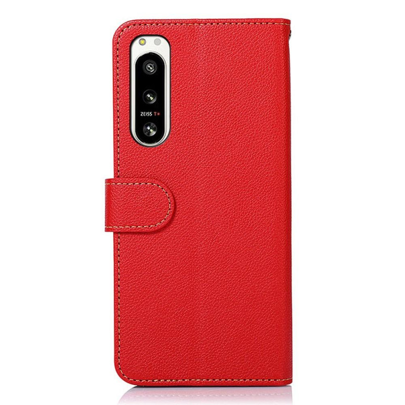 KHAZNEH Phone Cover for Sony Xperia 5 IV - Red - Black