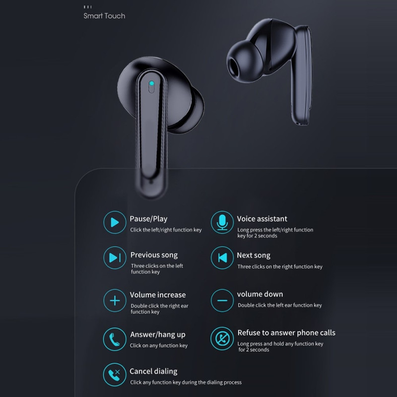 A8 150 Sprog Oversættelse Oversætter Smart Voice Bluetooth In Ear-hovedtelefoner