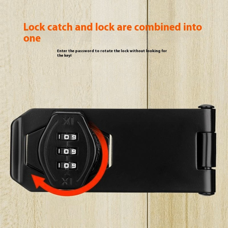 Lock For Cabinet And Door With Password 4 Holes 5" Screw Anti-Theft Easy Installation