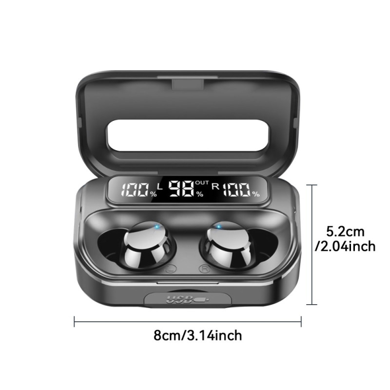 Q26 Bluetooth headset Digital Display In-Ear trådløse hovedtelefoner PowerBank funktion