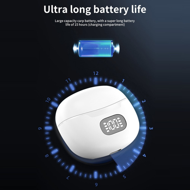 150 Sprog Oversættelse Oversætter Smart Voice Bluetooth In Ear-hovedtelefoner - Sort