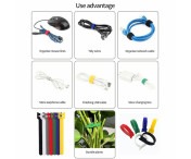 10 st Nylon Magic Tape band Trädgård växt slips band 10x1cm