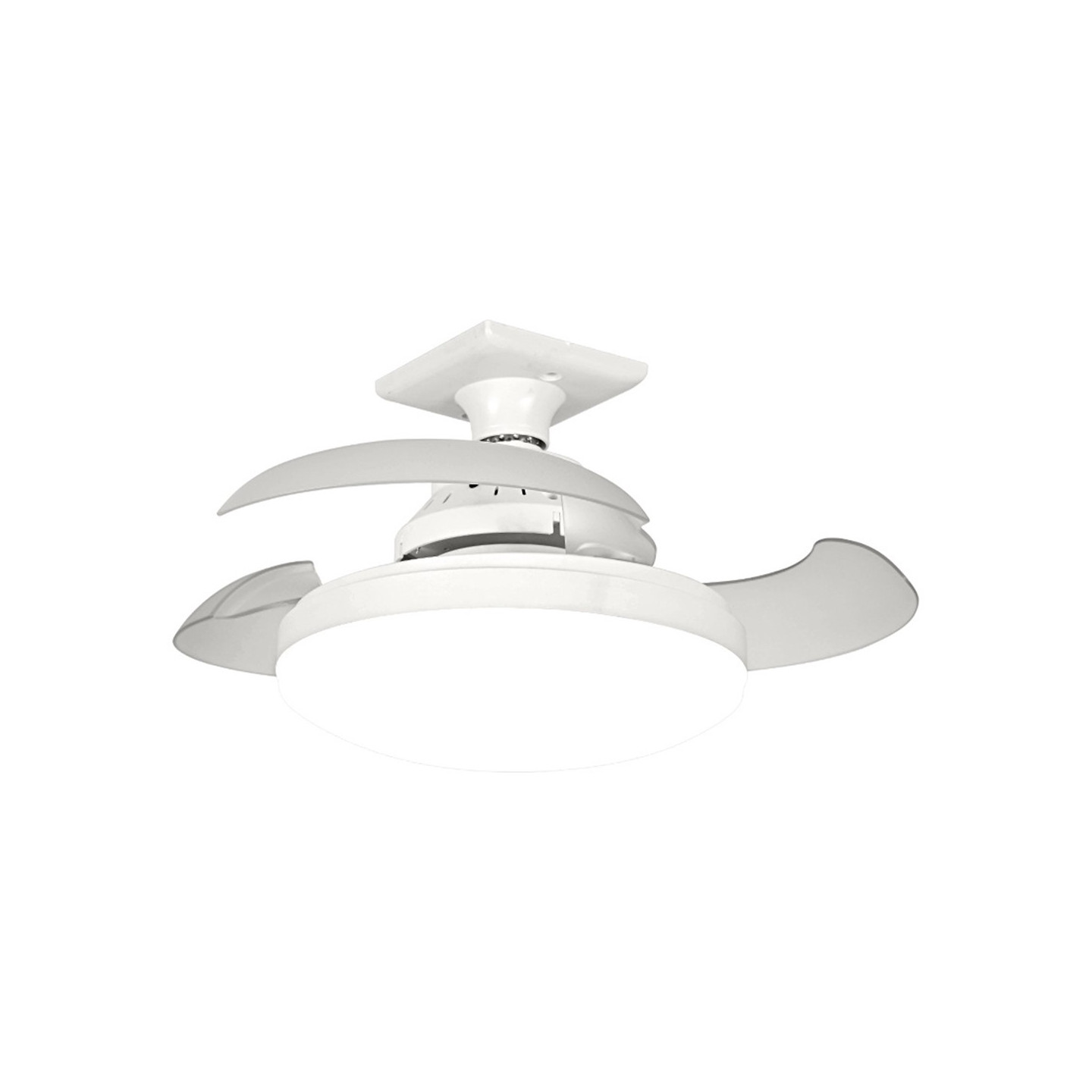 Ceiling Fan E27 Fan Ceiling Light with Remote Control APP Control 3 Speeds Dimmable