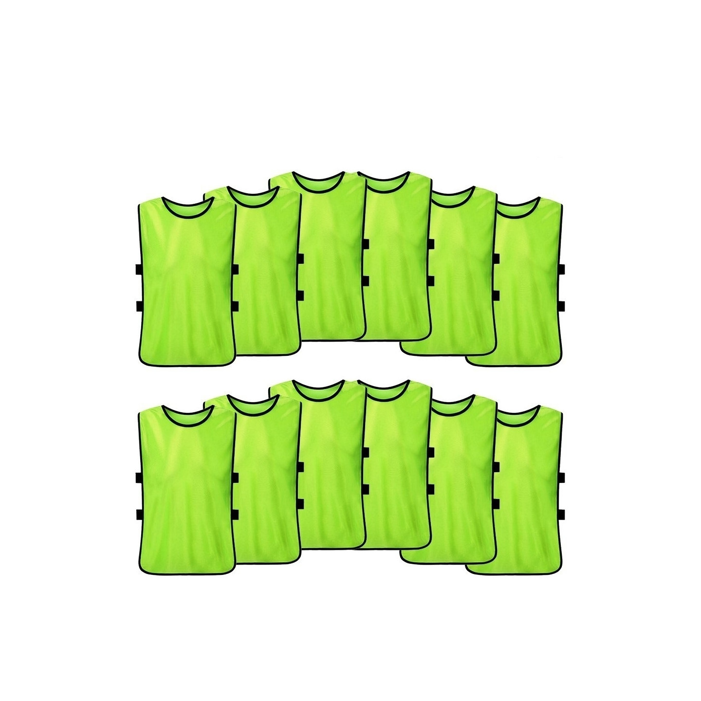 12PCS Adults Football Quick-Drying Football Vest Training Vest - Fluorescent