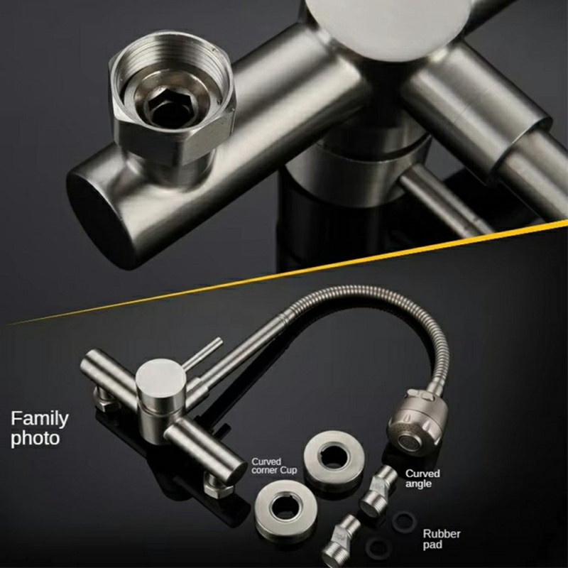 Stainless Steel Mixer Hot and Cold Water Mixer 2 Positions Faucet