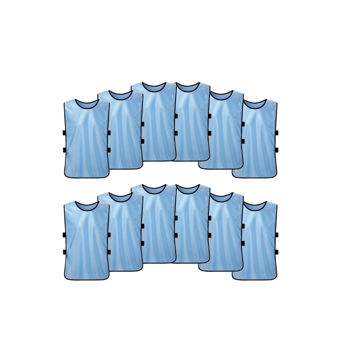 12PCS Adults Football Quick-Drying Football Vest Training Vest - Blue