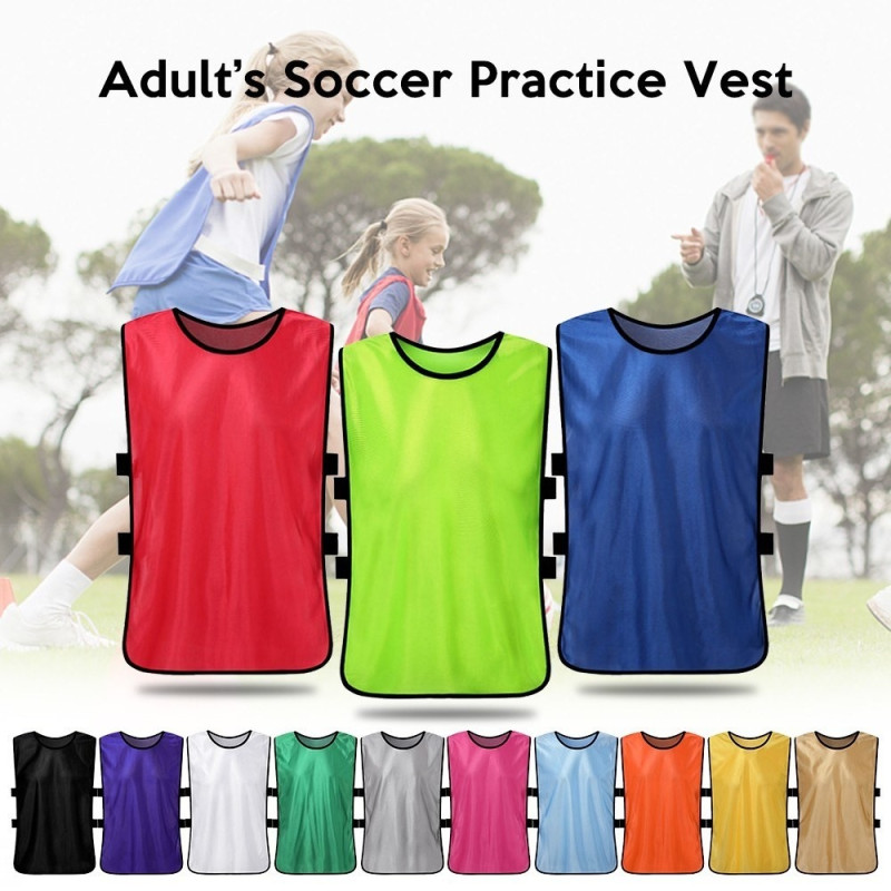 12PCS Adults Football Quick-Drying Football Vest Training Vest - Orange