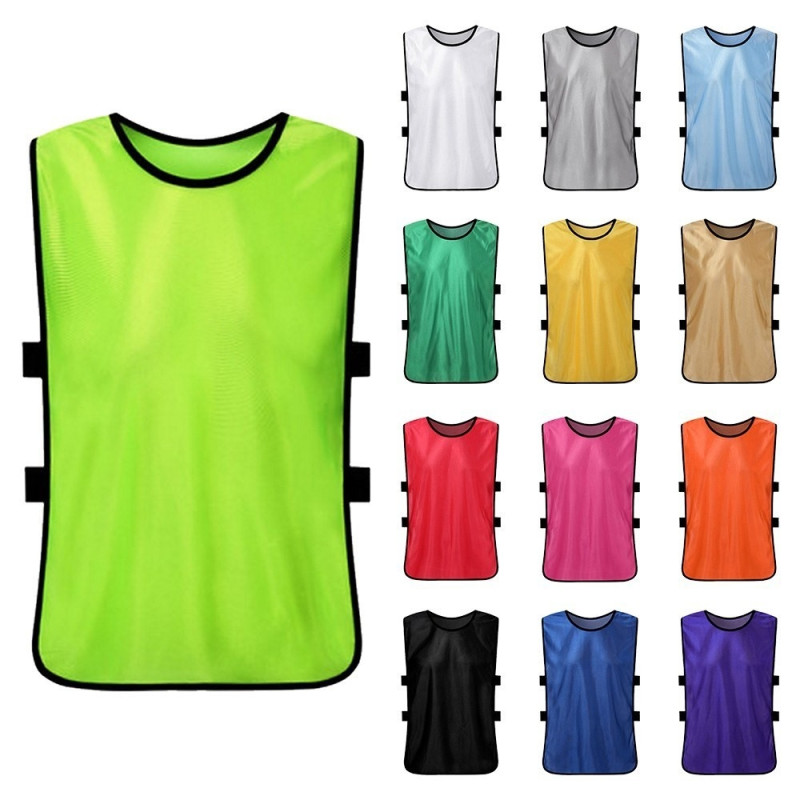 12PCS Adults Football Quick-Drying Football Vest Training Vest - Blue