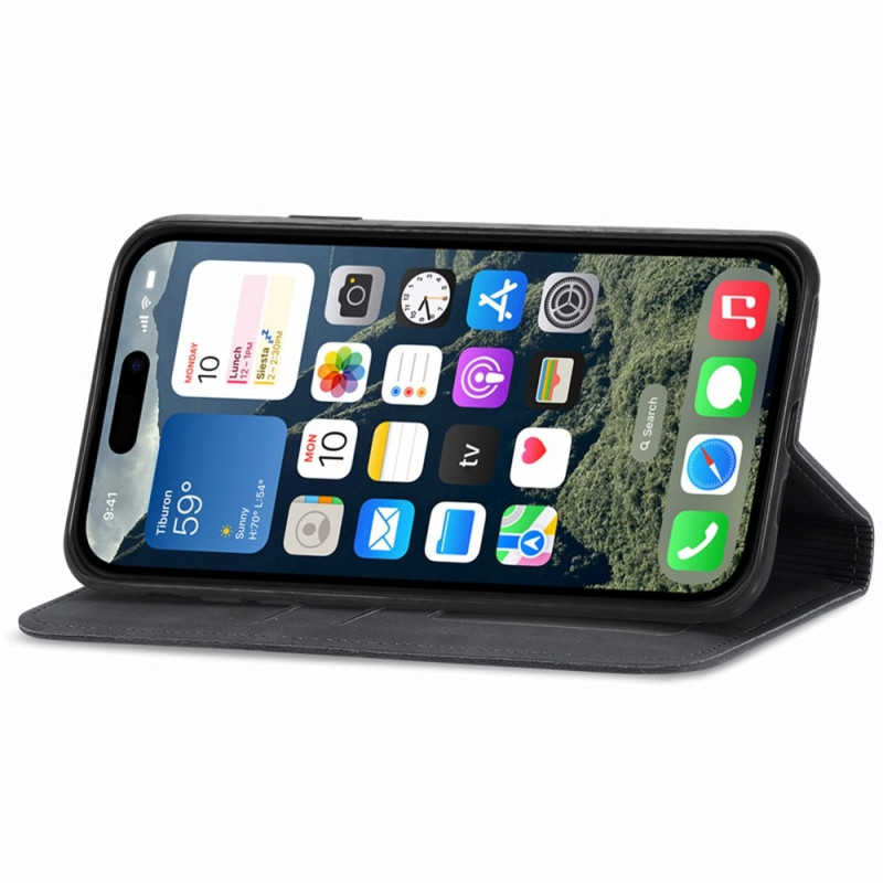 Til iPhone 16e cover med kortholder magnetisk absorberende telefoncover - Sort