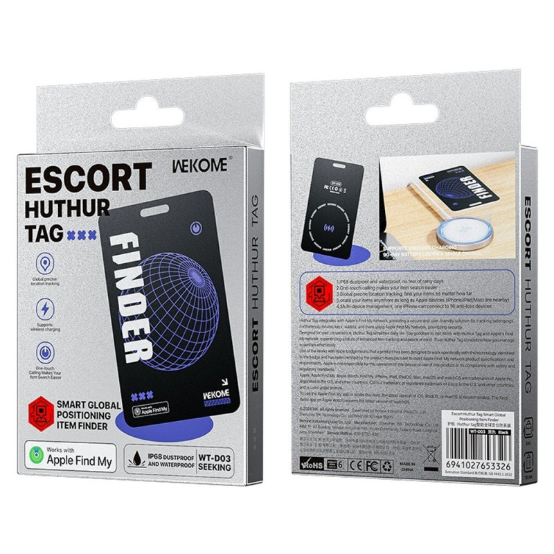 Tag Smart Global Positioning Tracker Card Style Anti-Loss Locator IP68 Vesitiivis