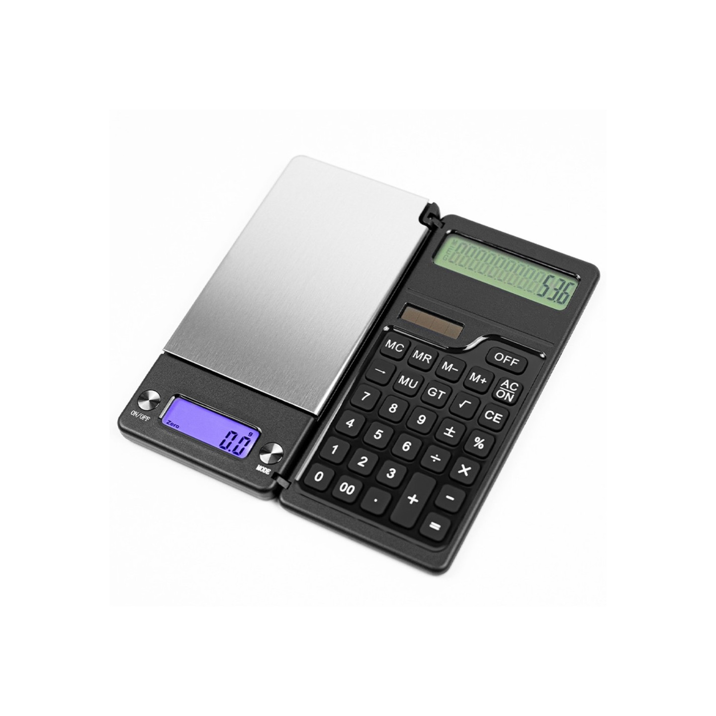 Electronic Digital Scale High Precision + Calculator 2-in-1 Foldable Compact