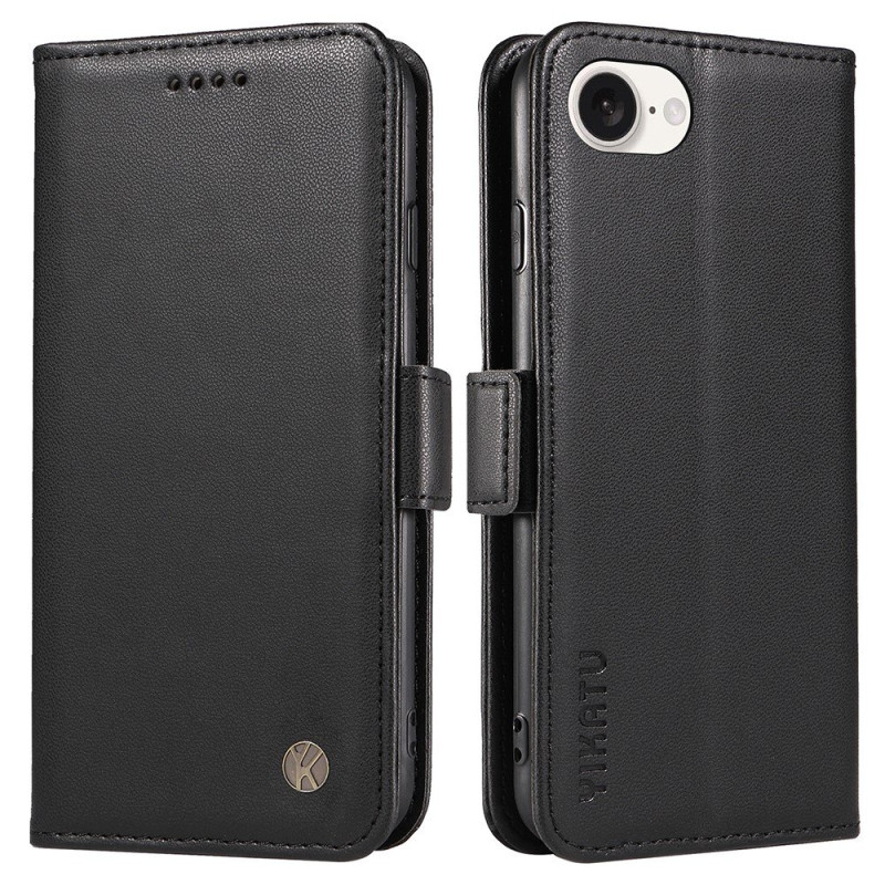 YIKATU læder pung-etui til iPhone 17e / 16e - Sort