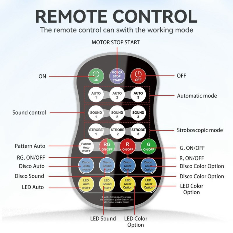 Roterende Magic Ball Laser Light RGB LED Strobe Lydaktivert projektorlampe