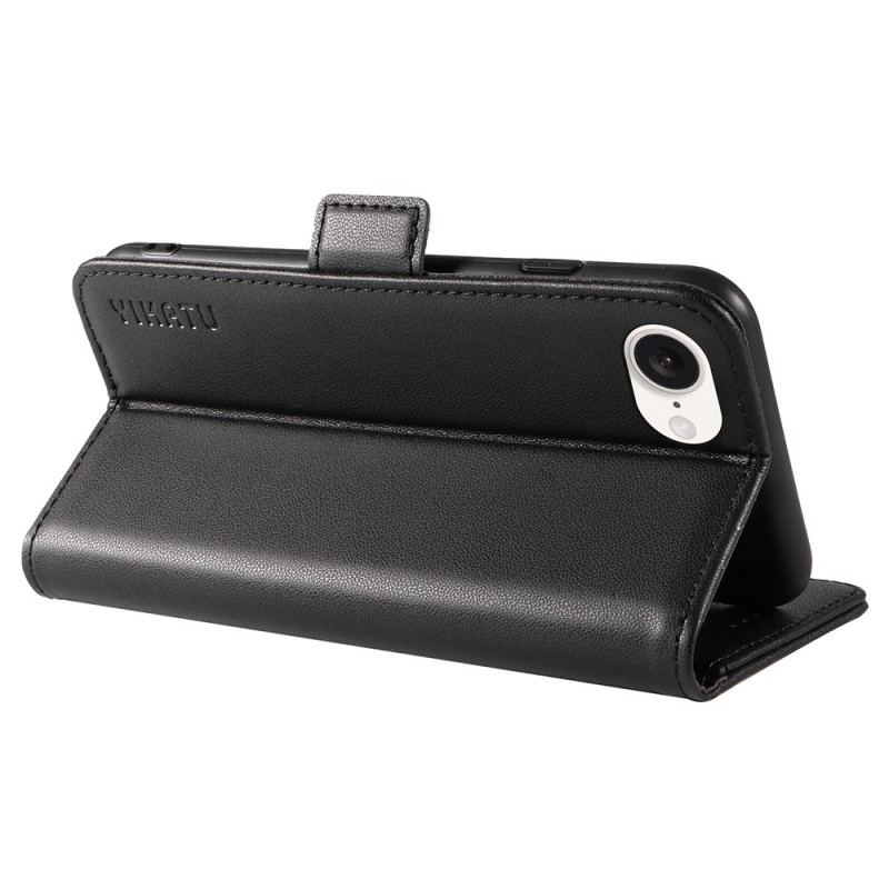 YIKATU PU-Leather Wallet Phone Case for iPhone 17e / 16e - Black