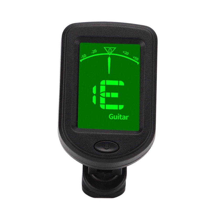 Akustisk guitar-tuner Bærbar klip-on-tuner til tuning af strengeinstrumenter