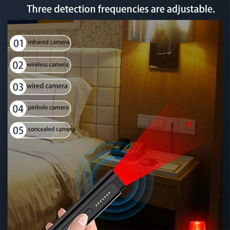 Skjult kameradetektor WiFi Signal Finder Anti Spy Infrarød Scanner for hotell
