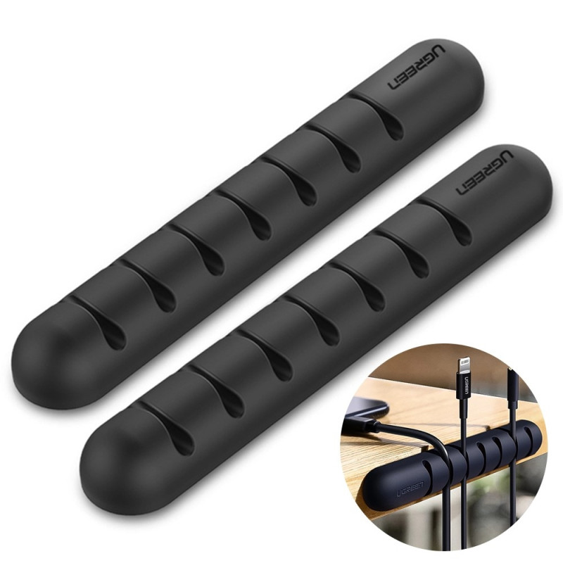 2pcs 7 Slots Self-Adhesive Cable Management Organize Your Cables Cord Holder
