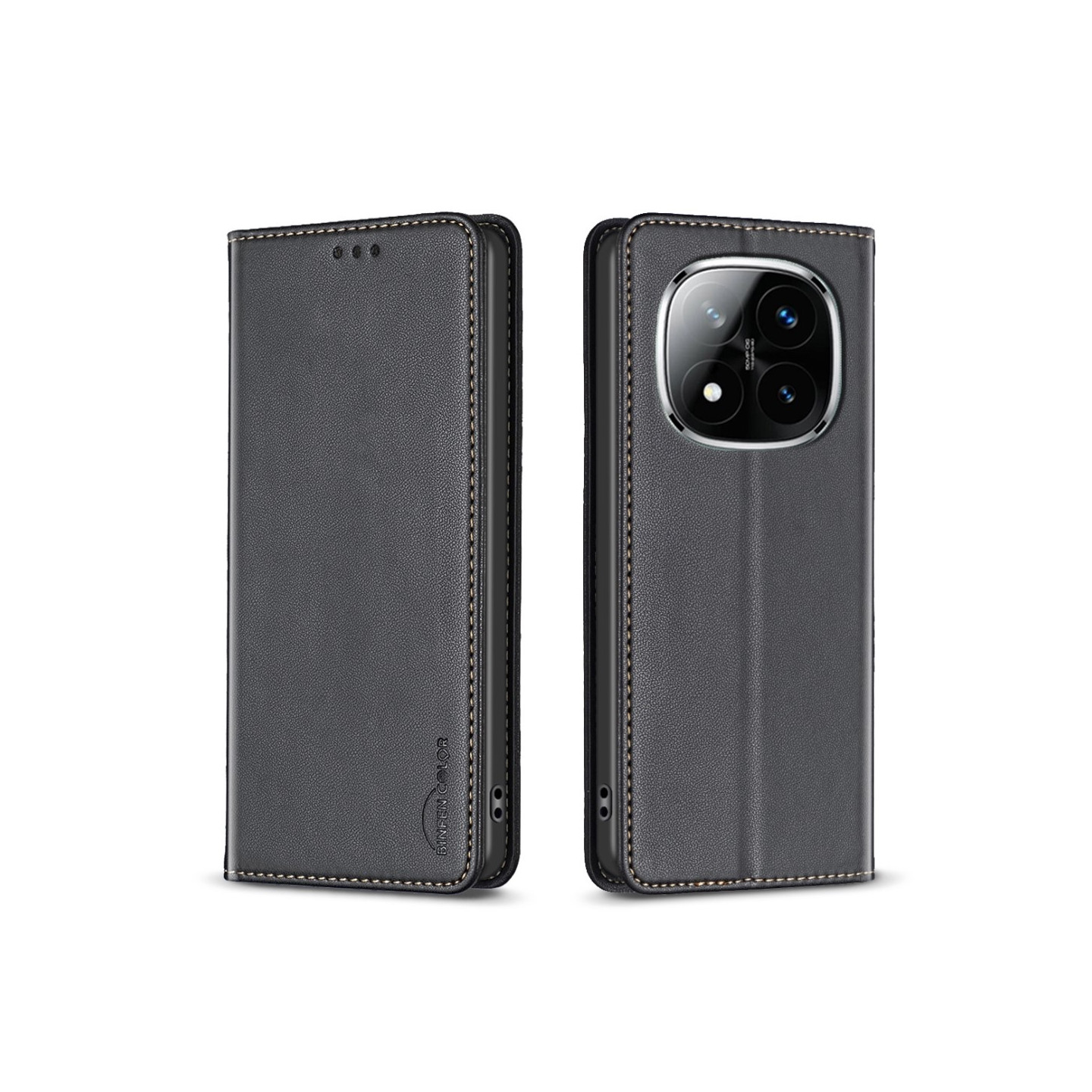 Støtsikkert mobildeksel for Xiaomi Redmi Note 14 Pro+ 5G kortholder svart