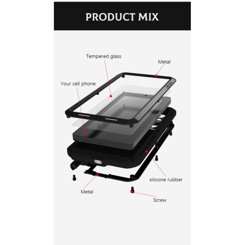 Samsung Galaxy S25 Ultra Case Armor suojakotelo Kuori + karkaistu lasi