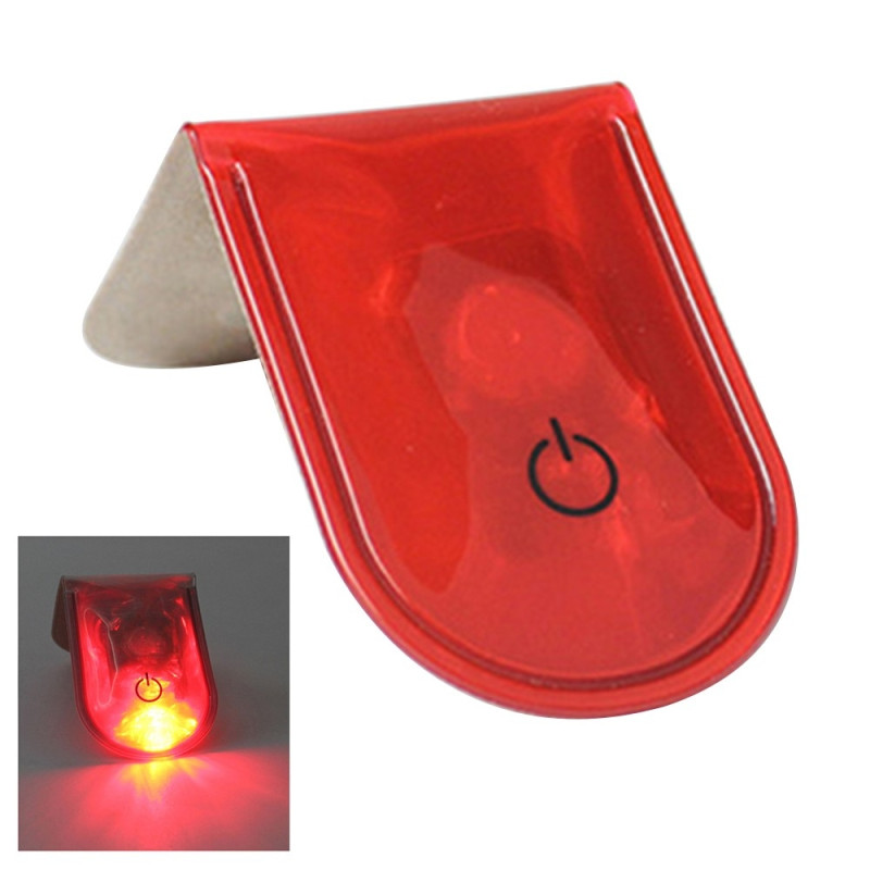 LED Ljus Magnetiskt Clips Säkerhet Löpning Natt Camping Aktiviteter - Röd