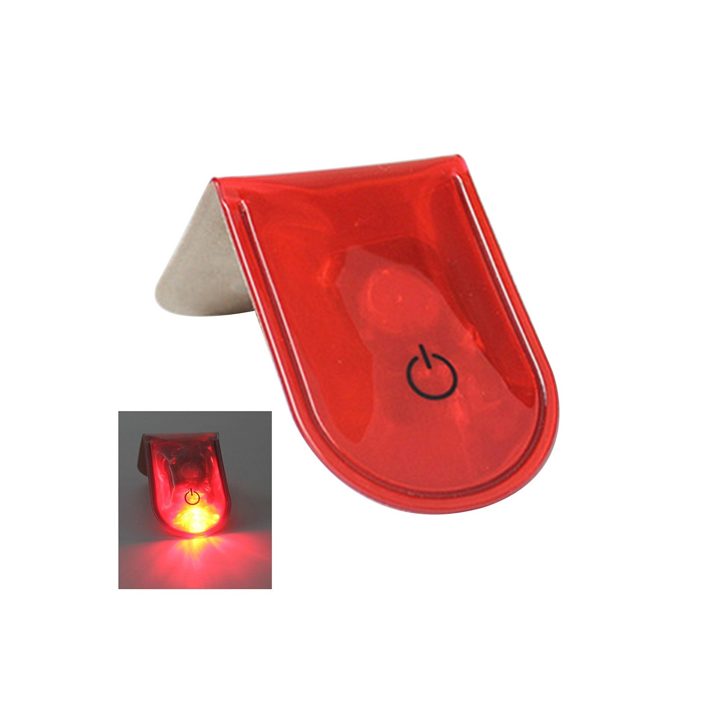 LED-lys Magnetisk Clip Sikkerhed Løb Nat Campingaktiviteter - Rød