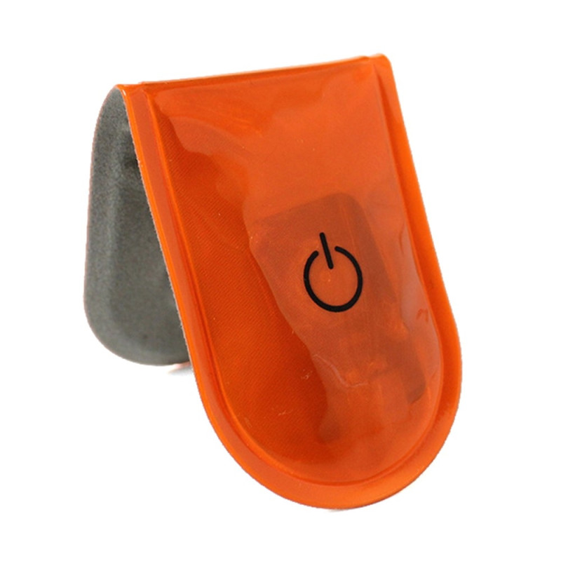 LED Light Magnetic Clip Safety Running Night Camping Activities - Orange