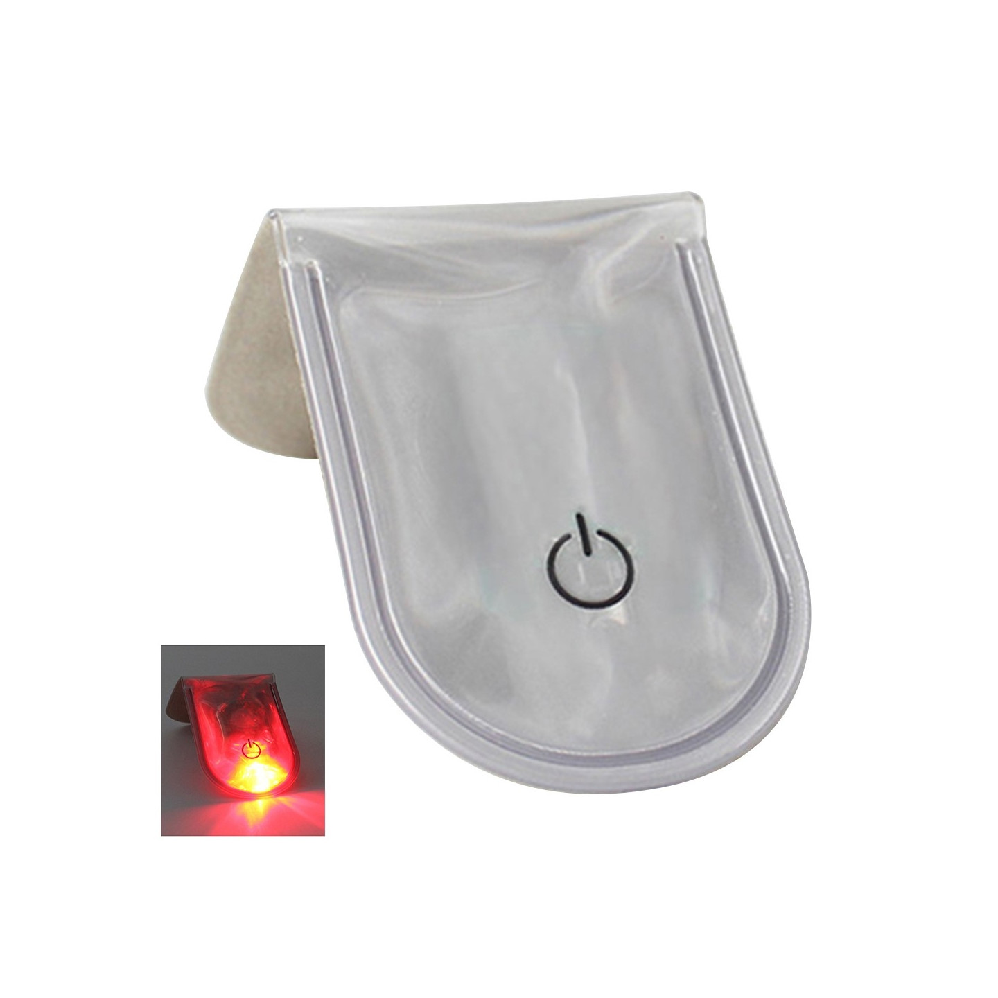 LED-lys Magnetisk klips Sikkerhet Løping Nattcampingaktiviteter - Grå