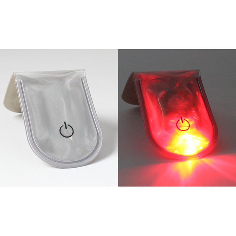 LED-valo Magneettinen klipsi Turvallinen Juoksu Yö Camping Aktiviteetit - Harmaa